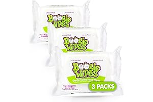 30-Count Boogie Baby Wipes - Gentle Saline Solution for Noses, Faces, and Bodies