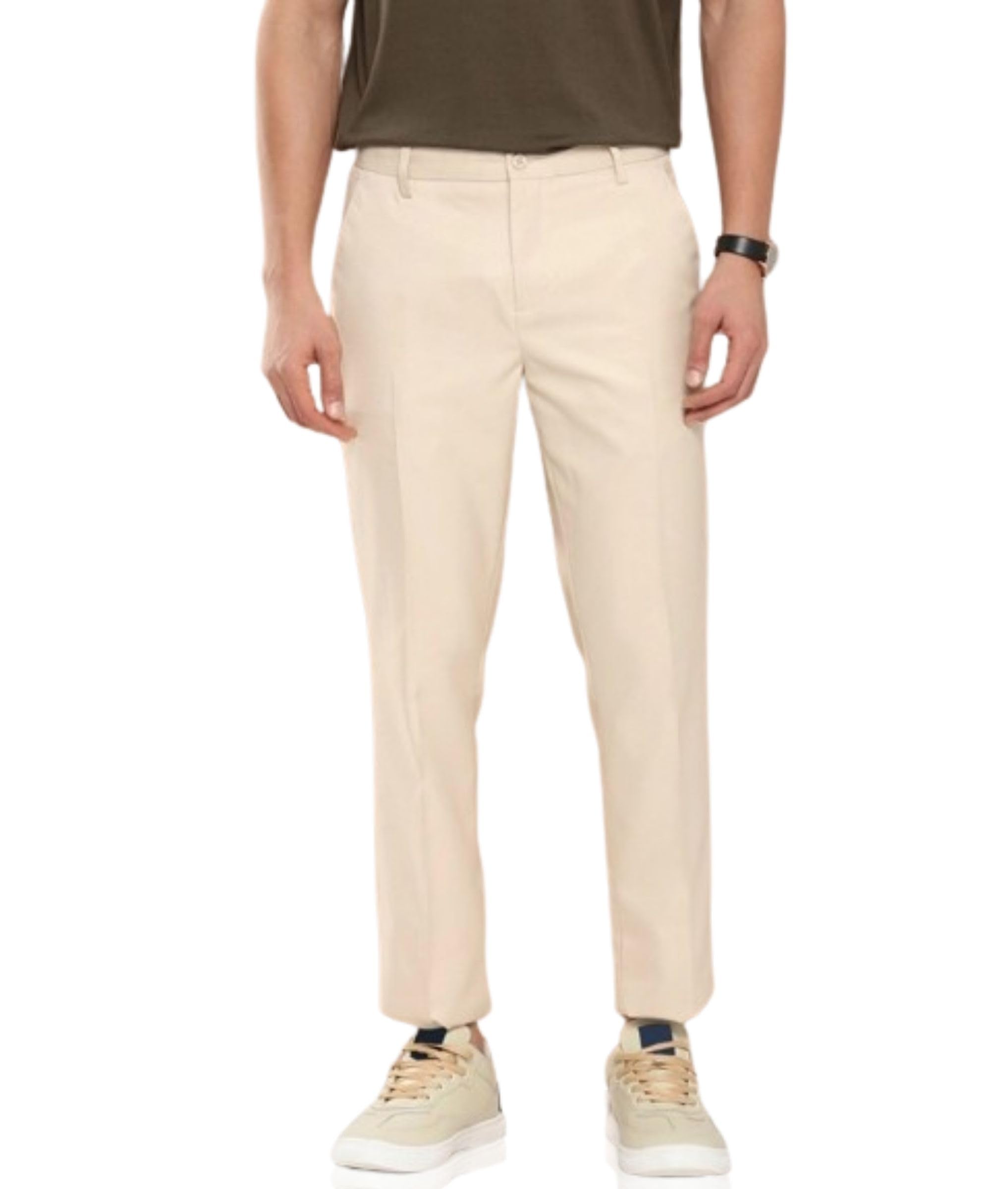maleno Slim Fit Ankle Length Cotton Lycra Blend Formal Trouser for Men | Stretchable Ankle Length Formal Pant for Men-picture-23