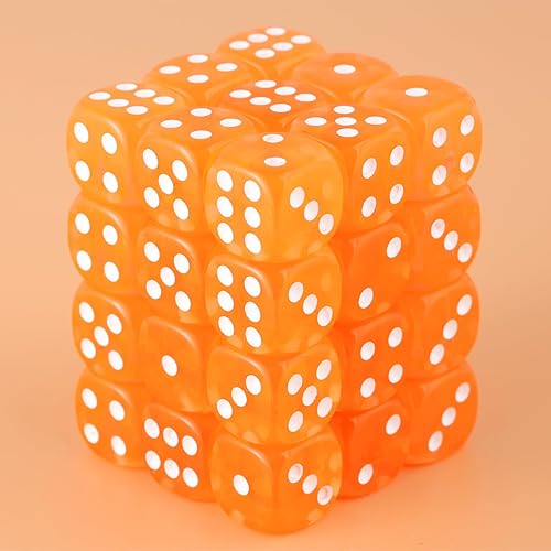 Miniatura 2 de Juego de dados de 36 piezas de 0.472 pulgadas, 6 caras, juego de dados D6 de colores translúcidos, dados estándar de 6 caras para juegos de mesa,