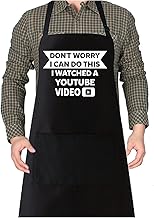 LAMIVEENLA Funny Apron for Men Women Adjustable - Chef Apron Black Kitchen Apron Birthday Gifts for Adult Gifts for Dad Friends Husband Birthday Gift bbq Chef Cooking Apron Mens Apron