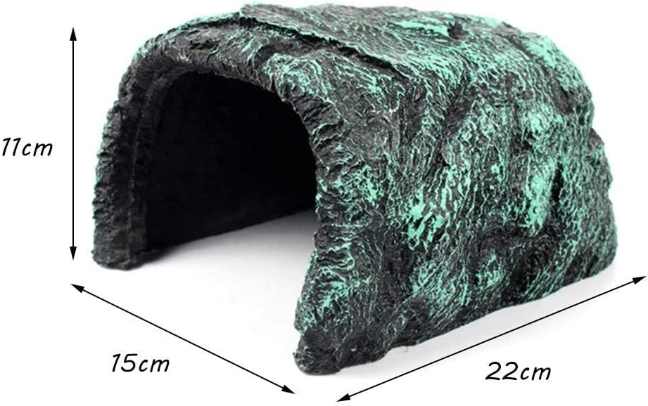 Aquarium Hideout, Amphibian Reptile Cave Box- Habitat Corner Decor Lizard Snake Turtle Hideouts Box Accessories Ornaments