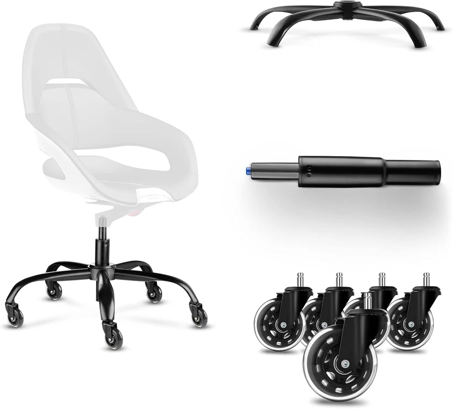Mastery Mart Office Chair Base Replacement Bundles, Heavy
