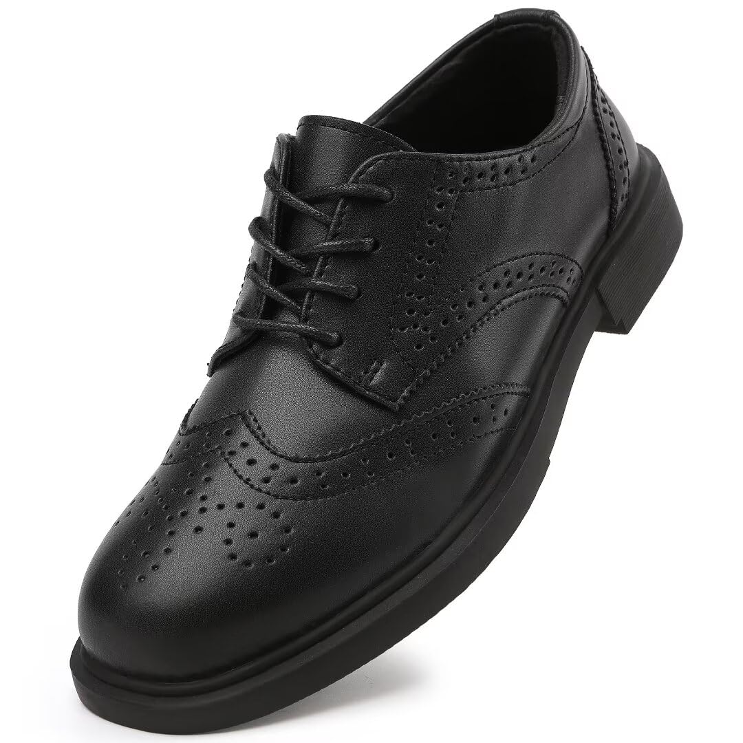 Women's Classic Oxfords Lace Up Business Formal Wingtip Brogue Dress Shoes
