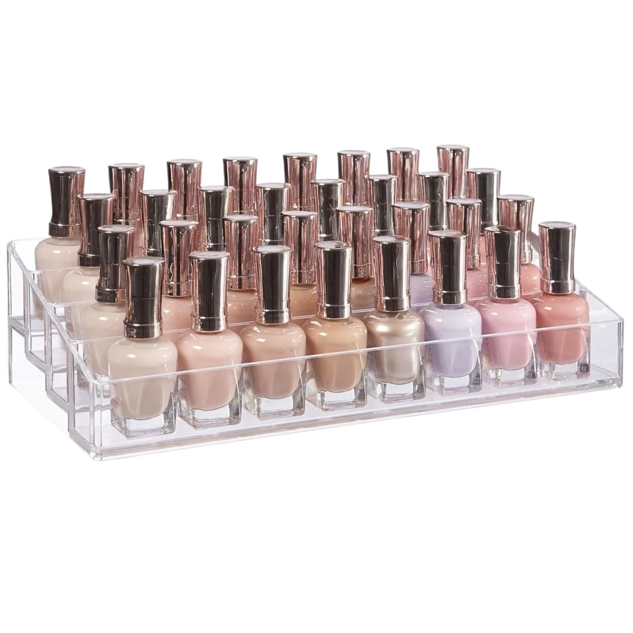 BJfhRH Nail Varnish Manicure Tool Multi-Level Nail Polish Bottle Holder Clear Plastic Organizer Rack Beauty Accessories