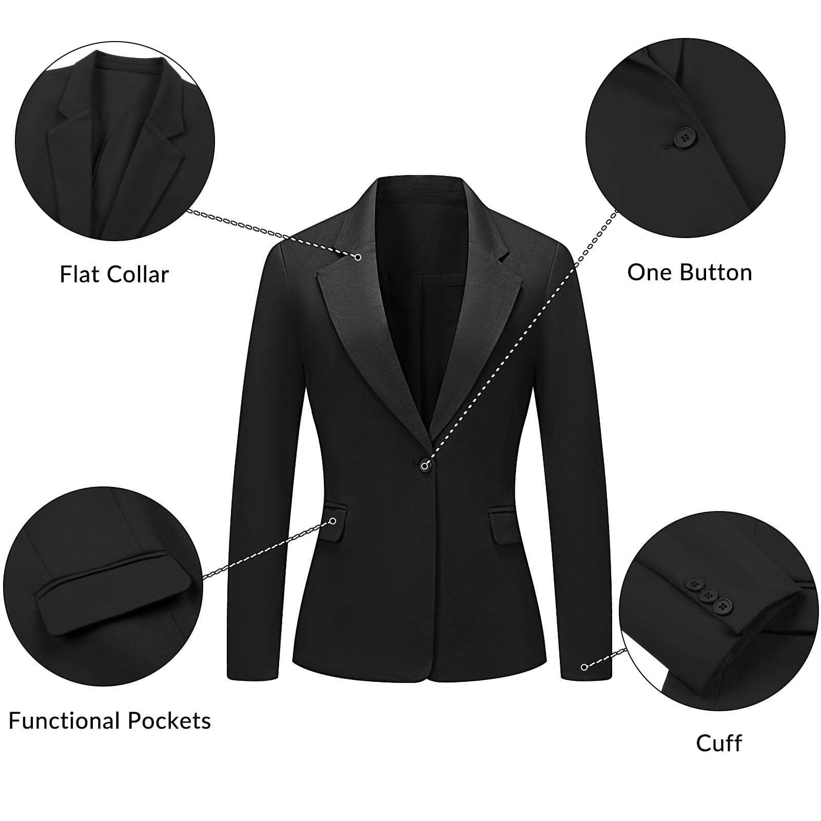 Hosenanzüge für Damen Business Modern Slim Fit Anzug Set Langarm Elegant Blazer Mit Outfit für Office