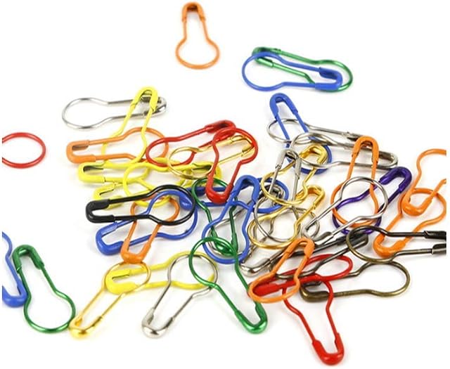 300 Pcs Small Calabash Pins Assorted,Safety Pin,10 Colors 20mm Metal Gourd Pin, Pear Shaped Metal Gourd Pin, Clothing Tag Pins, DIY Clothing Craft Making, Knitting Stitch Mark with Storage Case