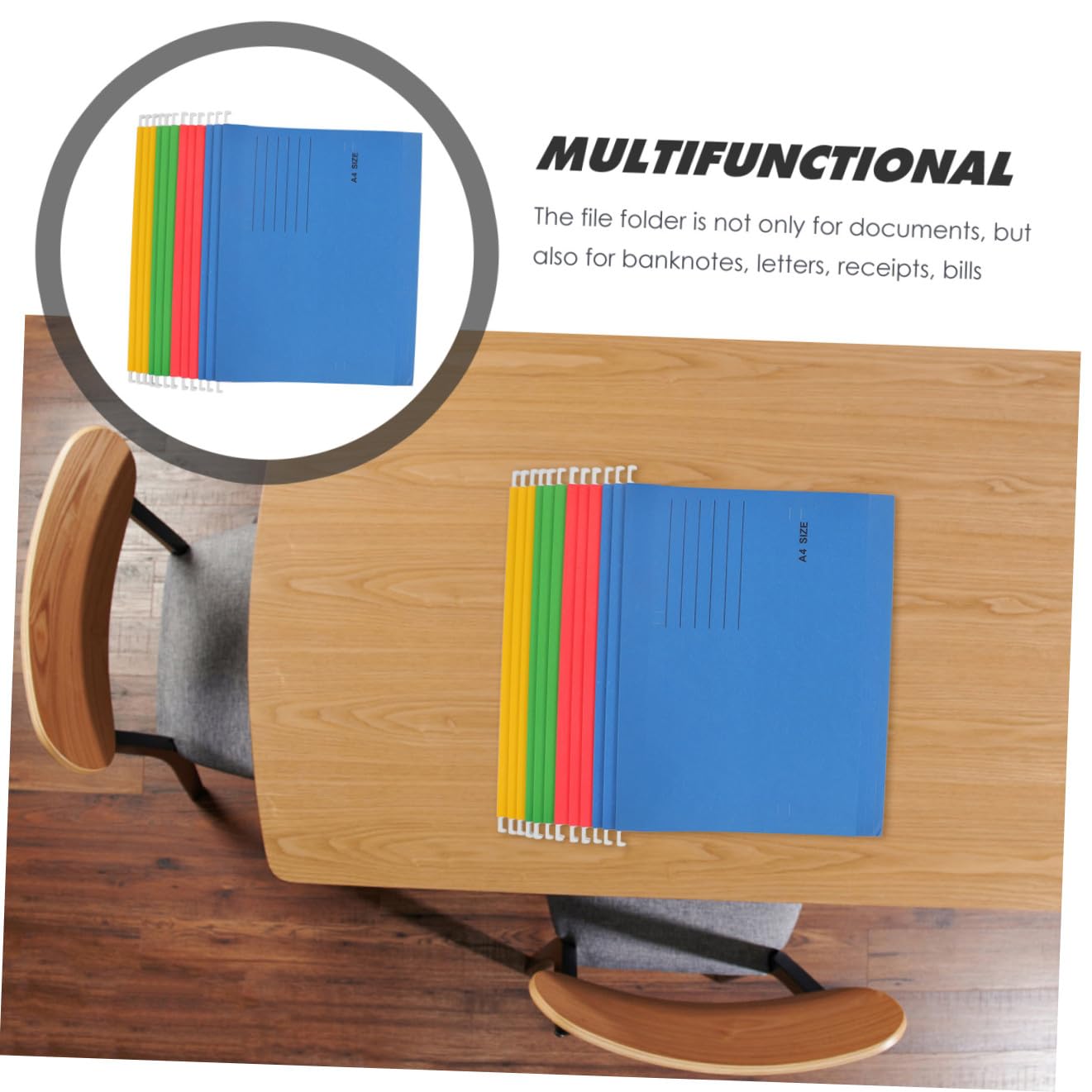 MAGICLULU 12 Stück Hängemappen mit Metallhaken A4 Reißfestes Papier für Büro und Zuhause Platzsparende Dokumentenaufbewahrung im Hängeregistratur Schublade