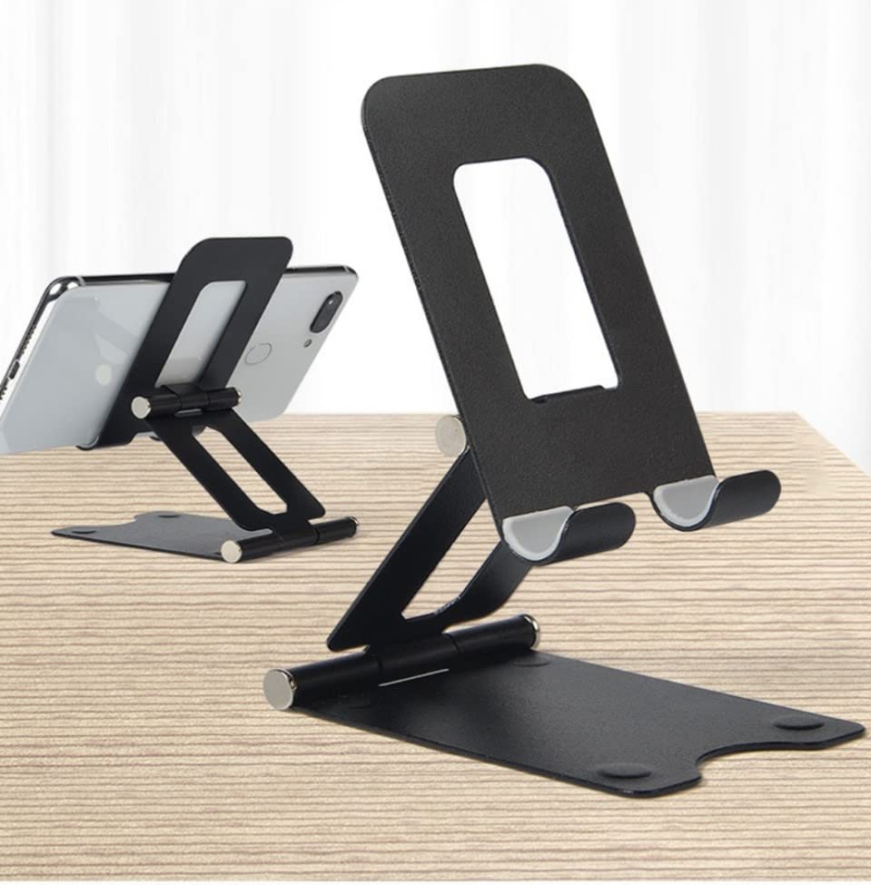 Image of Vodzy Aluminium 2 Way Adjustable Mobile Phone Foldable Holder Stand for All Smartphones, Tabs, Kindle, iPad,etc. | 2 Way Adjustable, For Smartphones, Tablets, E-Readers