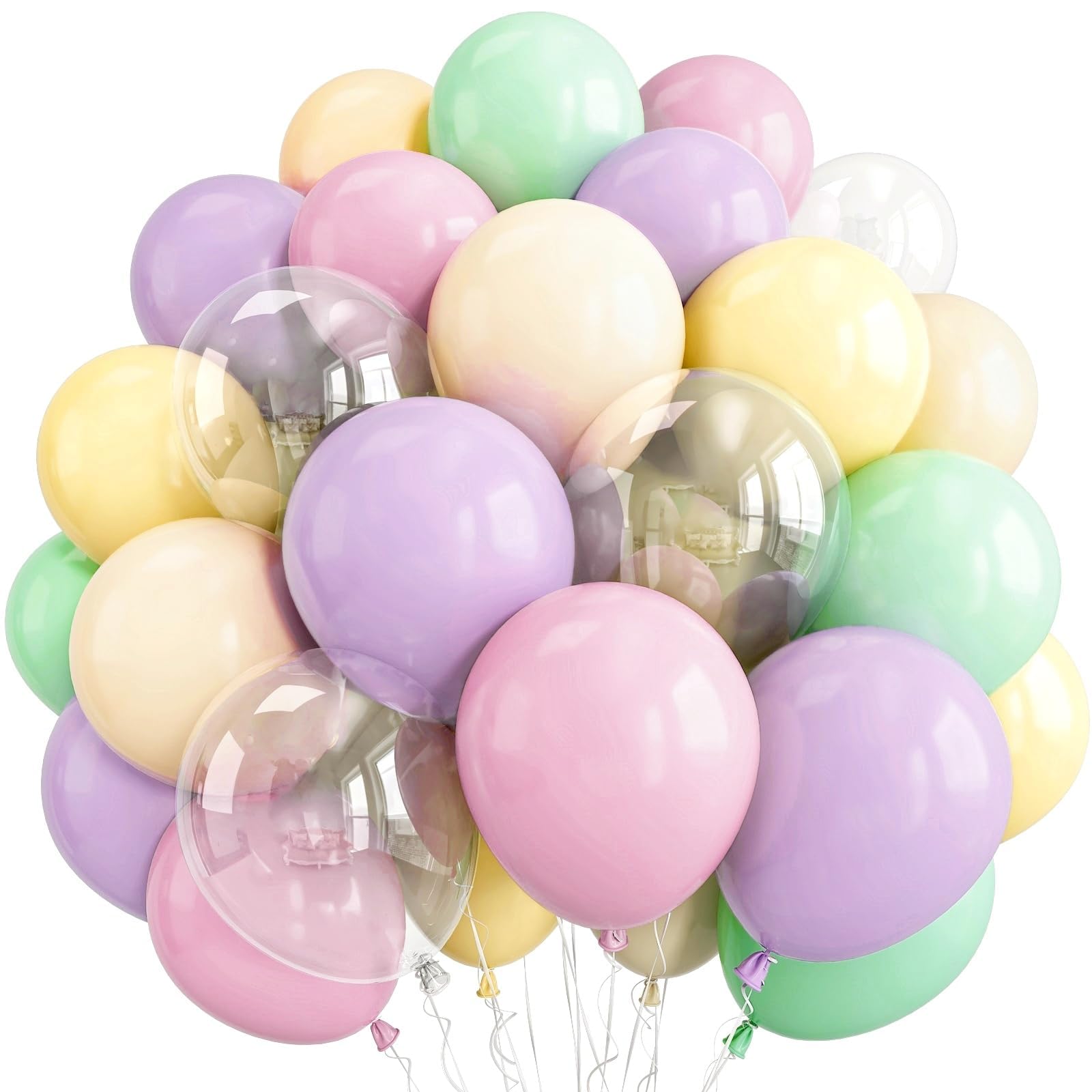 Champagne Gold and White Balloons, 60Pcs Beige White Sand Metallic Gold Pearl White Balloons for Girls, Neutral Ivory White Gold Balloons for Women Birthday Boho Wedding Engagement Party Decorations — view 17
