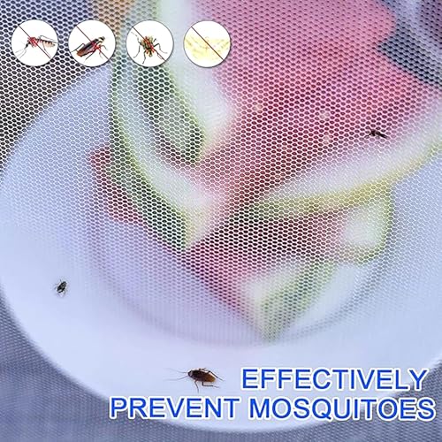 Image of Sulfar Food Cover Umbrella Tent Mosquito Protection Mesh Screen Reusable and Collapsible Outdoor Picnic BBQ Food Covers Net for Flies Bugs & Mosquitoes (Multicolor)