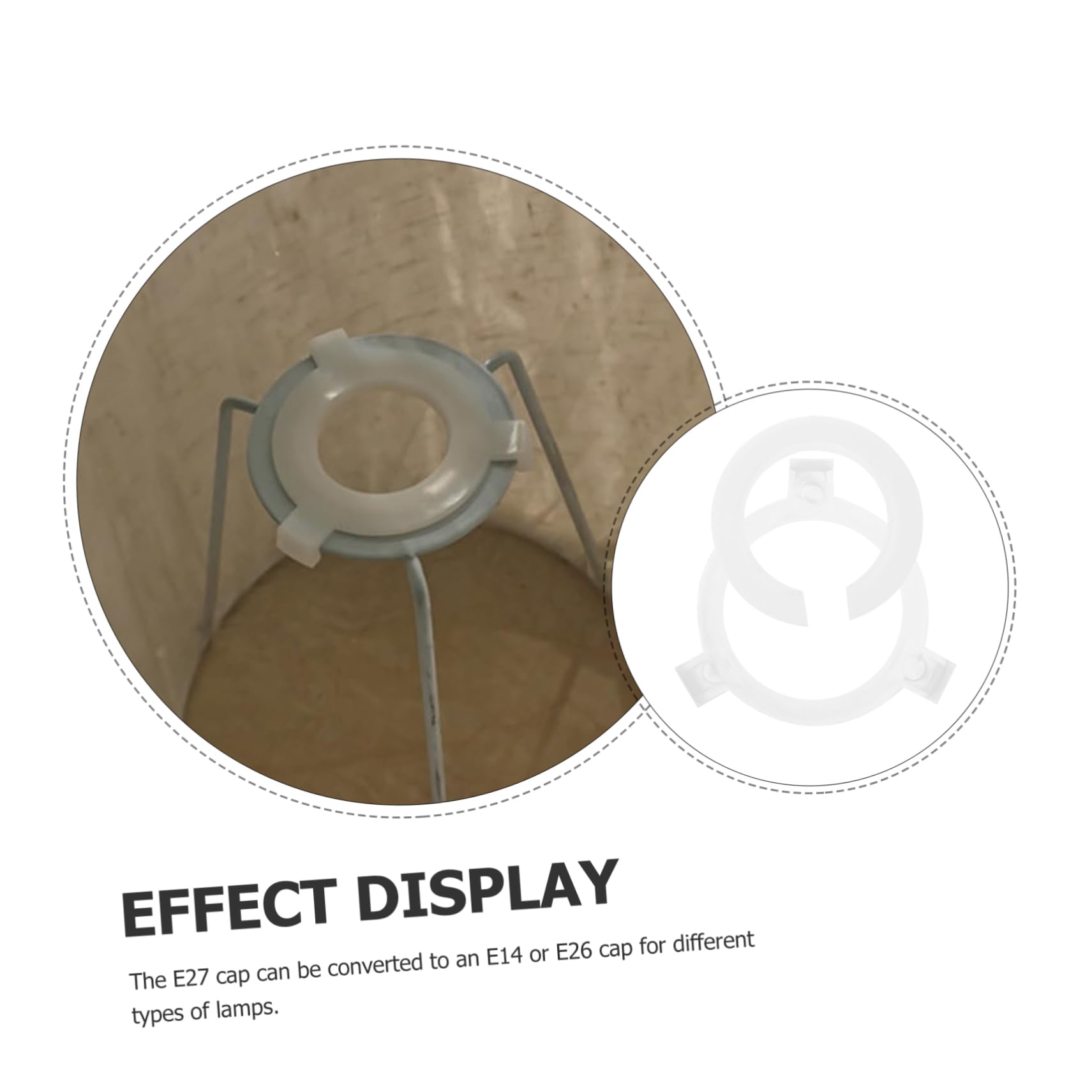 UKCOCO 40pièces Adaptateur De Douille De Lampe Vers Anneaux De Conversion Pour Abat-jours Facile à Installer Et Pratique