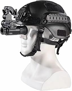 Digital Night Vision Goggles Monocular for Adults, Helmet Digital Night Vision Scope with Photo and Video Shooting, for Hunting, Camping (includes Helmet) - GOYOJO