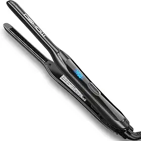 DSHOW Chapinha Tipo Lápis, Pequena De 3/10" Para Cabelos Curtos, Corte Pixie E Franja, Mini Cerâmica Turmalina Com Bordas Temperatura Ajustável, Desligamento Automático (Preto)