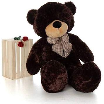 NP Toys Skin Friendly Ultra Soft Giant Stuffed Teddy Bear with Paw Printed Perfect for Presents, Valentines Day, Kids, Girlfreind, Wife, Husband, Girls (Chocolate, 3 Feet)