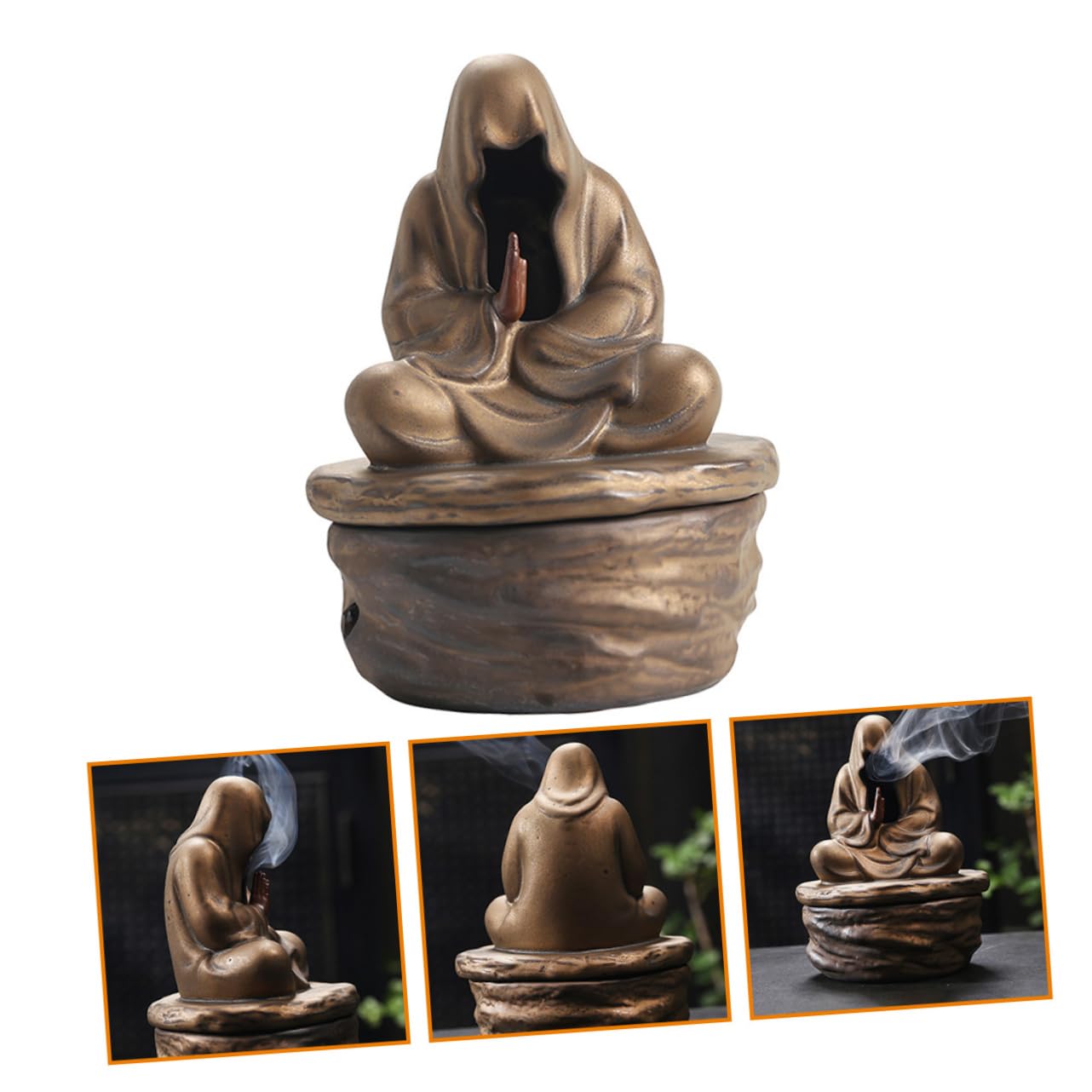 Soporte De Incienso De Cerámica Sin Humo Portátil y Ligero para Decoración De Hogar y Espacios Zen Quemador De Incienso para Mesa y Oficina