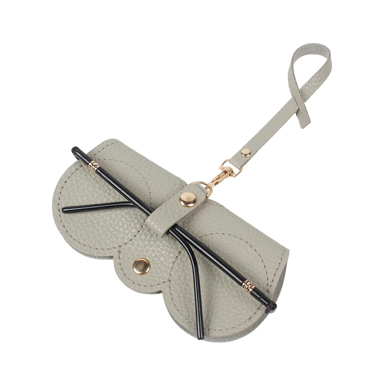 Fancy Cute Eyeglasses/Sunglasses Case for Women/Girls Fashionable Stylish and for Travel Leather Look with Hook for Hand Bags Trendy Eyeglasses pouch, Ideal for Sunglasses- Stylish & Protective