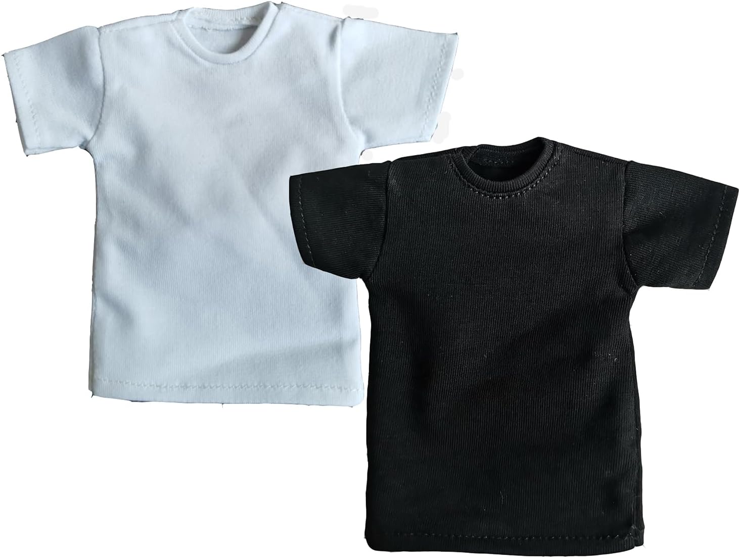 1/6 Custom Scale 2X T-Shirt Clothes for 12" Female TBL Phicen Jo Action Figure Doll Clothes Toy (Black+White)