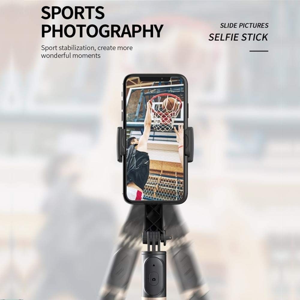 SONGR Treppiede Smartphone Asta Selfie con Stabilizzatore Gimbal Palmare Pieghevole Ad ASSE Singolo Bluetooth Adatto per Telefoni Cellulari Apple, Android, Xiaomi-Bianca
