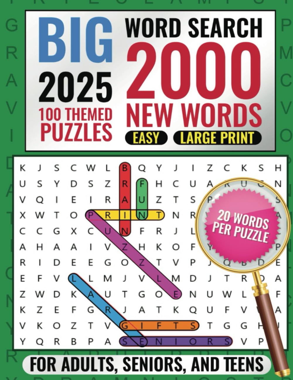 Big Word Search Puzzle Book For Adults 2025: 100 Winter Themed Puzzles, 2000 Words, 20 Words Per Puzzle, Easy Difficulty, Large Print, 8.5"x11" (Big ... For Adults, Seniors, and Teens (Large Print))