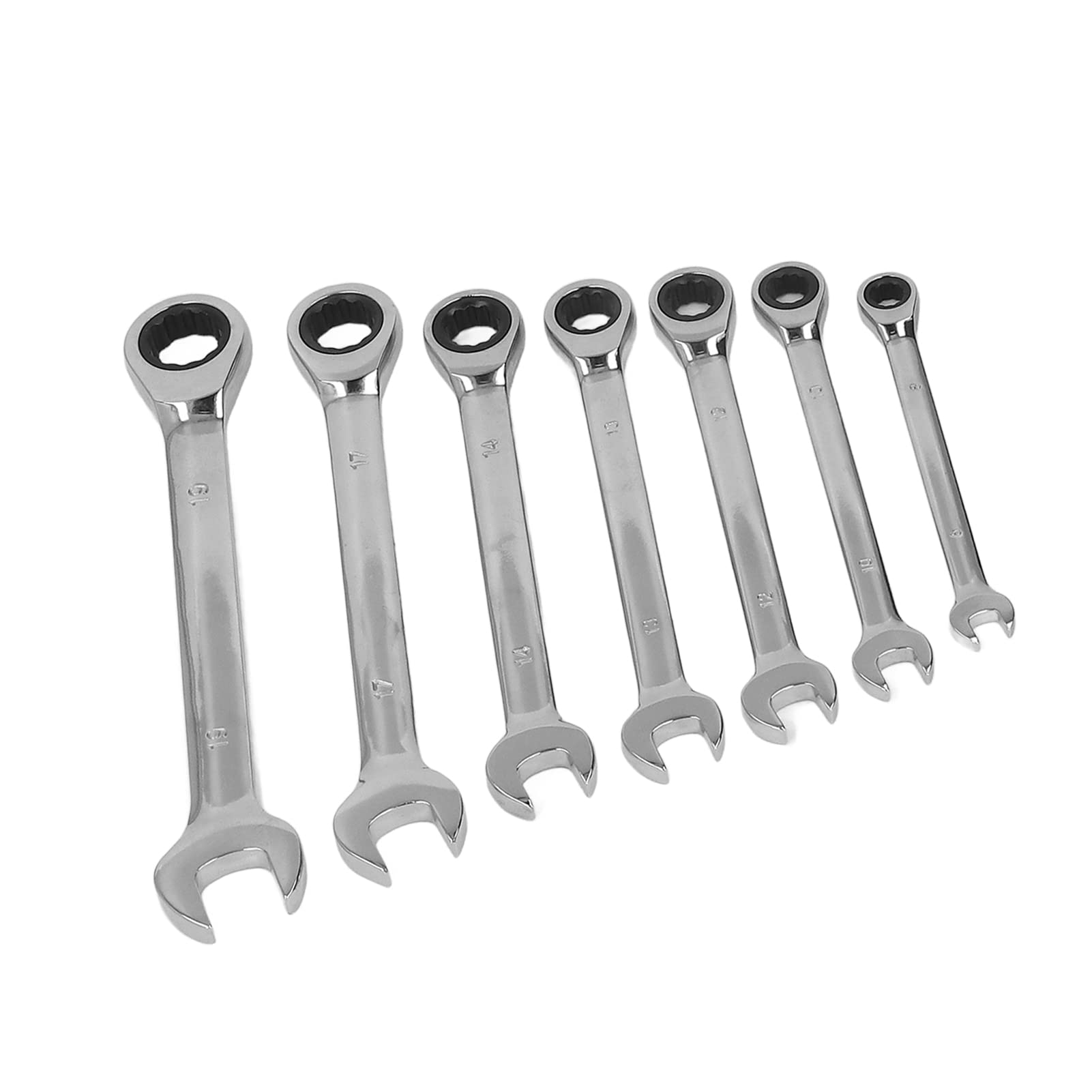Set di chiavi a cricchetto fisse, utensili manuali elettrici combinati in acciaio placcato per la manutenzione di macchinari per la riparazione di veicoli e per uso domestico