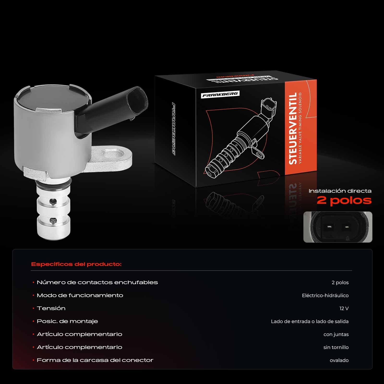 Frankberg Válvula control del ajustador del árbol levas diésel 646179 | Compatible con: Insignia B Grand Sport Z18, Insignia A Saloon G09, Cascada W13, Insignia A Country Tourer G09