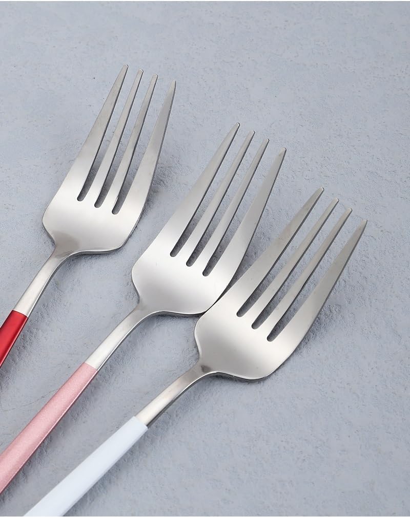 Silverware Flatware Set, 5/20/30/40/50/60 Pieces Christmas Gift Box Portuguese Stainless Steel Knife, Fork And Spoon Set Steak Knife And Fork Main Table Spoon Five-piece Set (Color : White