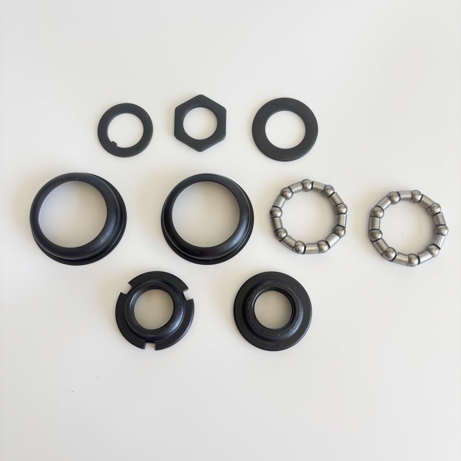 XYAUTO Bicycle Bottom Bracket Cup Set 2" Cup for Single Piece Crankset 5/16X9 Ball Retainer, One-Piece Crank Bottom Bracket Set Included Bearings