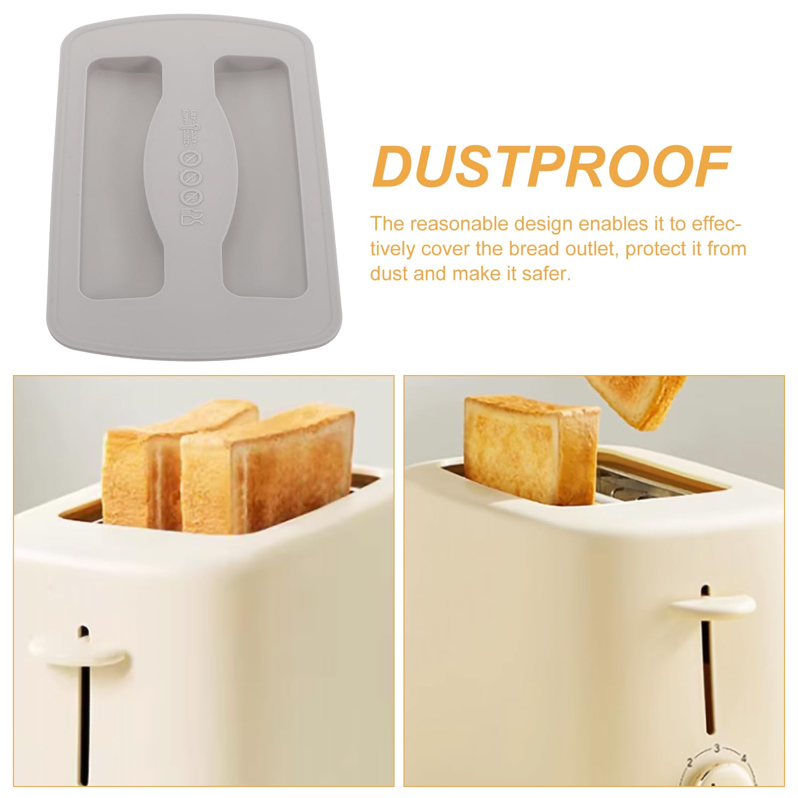 Amosfun Couvercle De Grille-Pain En Silicone - Anti-Poussière Pour Machine à Pain Et Toaster, Protection Hygiénique