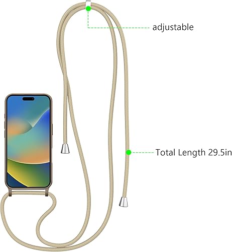 Miniatura 121 de ZTOFERA Funda para iPhone 13 Pro con correa, funda cruzada para teléfono con cordón ajustable para el cuello para el hombro, silicona suave a prueba