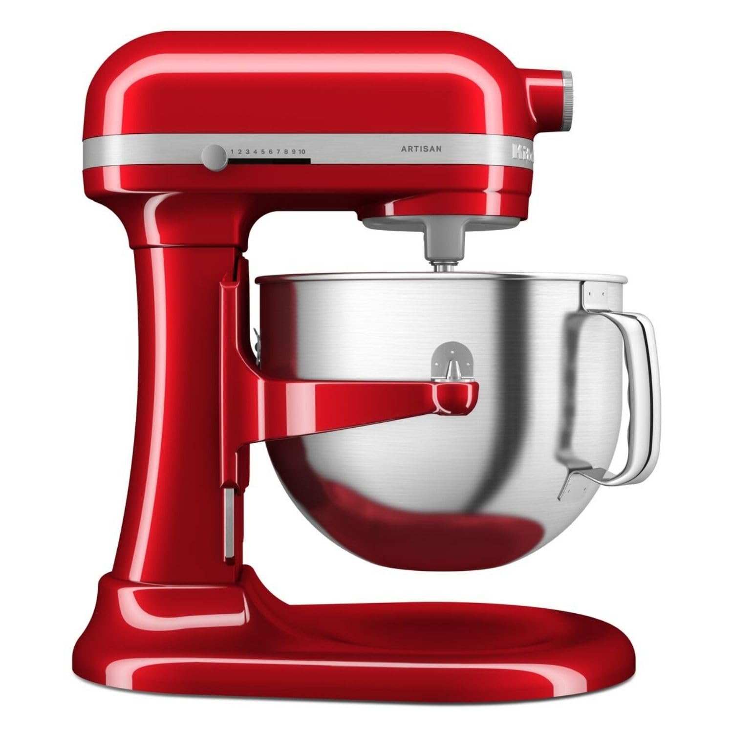KitchenAid Robot da Cucina - Artisan - Robot da cucina multifunzione con ciotola sollevabile - Con 5 accessori in acciaio inox - 6,6L - Rosso mela