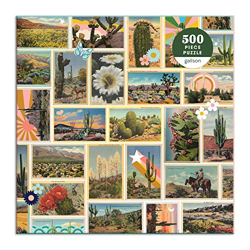 Galison Painted Desert Puzzle, Rompecabezas de 500 Piezas, 20” x 20” – Rompecabezas con Fotografías Coloridas y Vivas del Desierto – Piezas Gruesas y Resistentes, Actividad Familiar Desafiante, Gran Idea de Regalo miniatura 2