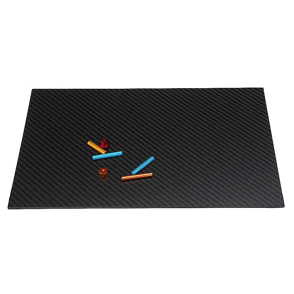 Generic 3K-Kohlefaser-Platte, 200 x 300 mm, Schwarz, 2 mm Dicke