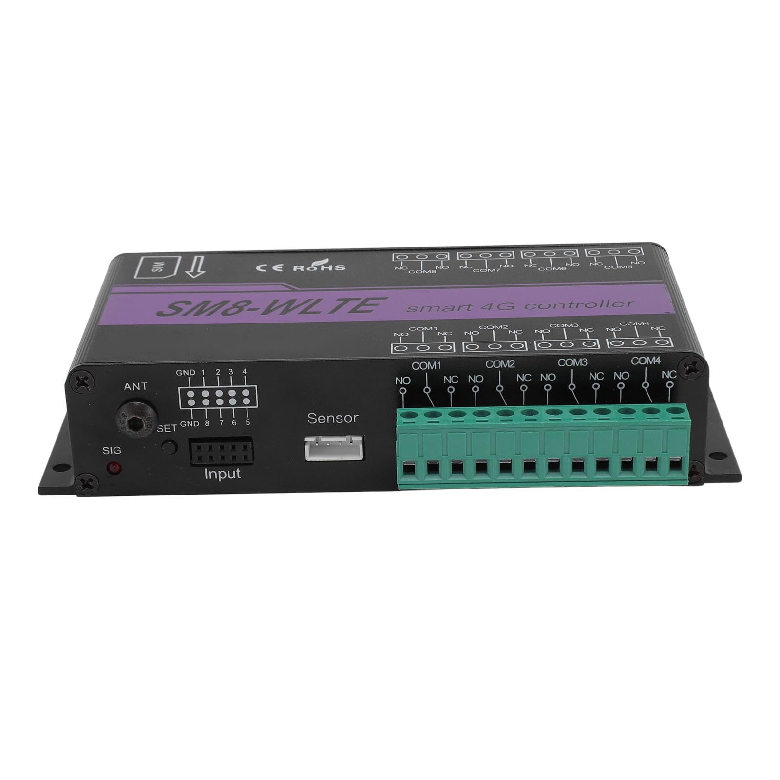Fdit Controlador de Puerta GSM 4G, Interruptor Remoto por SMS con Sensor de Temperatura y Humedad, para Control de relé Industrial