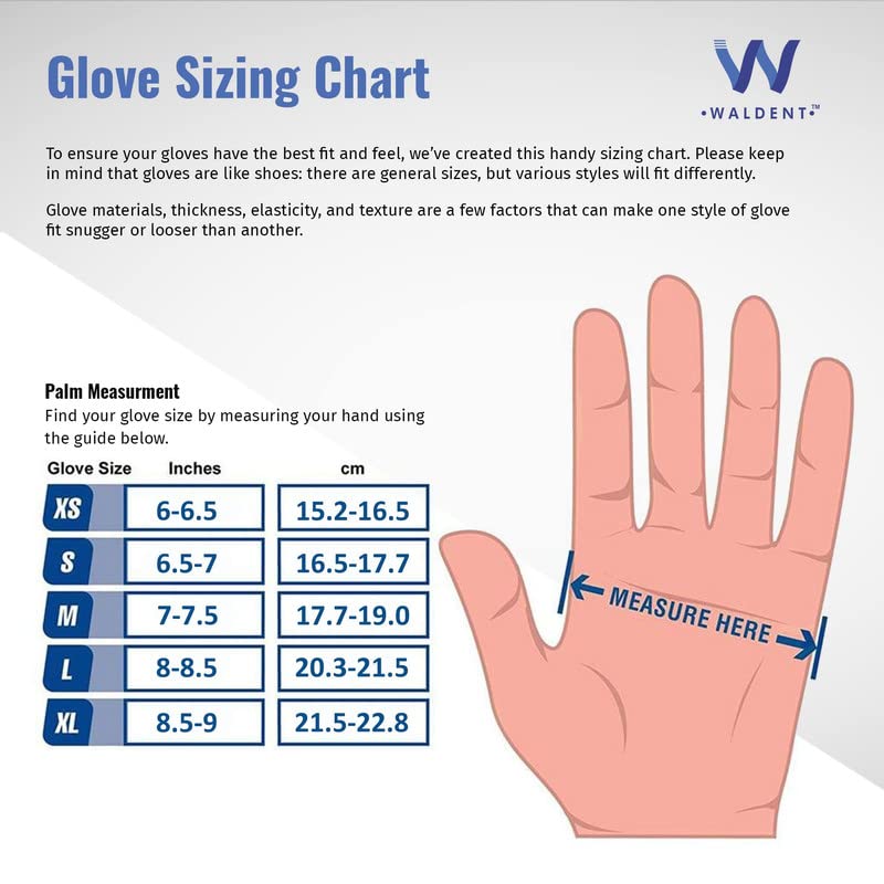 WALDENT Latex Examination Gloves Large Medical Grade Natural Latex Disposable Gloves Comfortable Fit for Medical Dental Laboratory and General Purpose Use 4