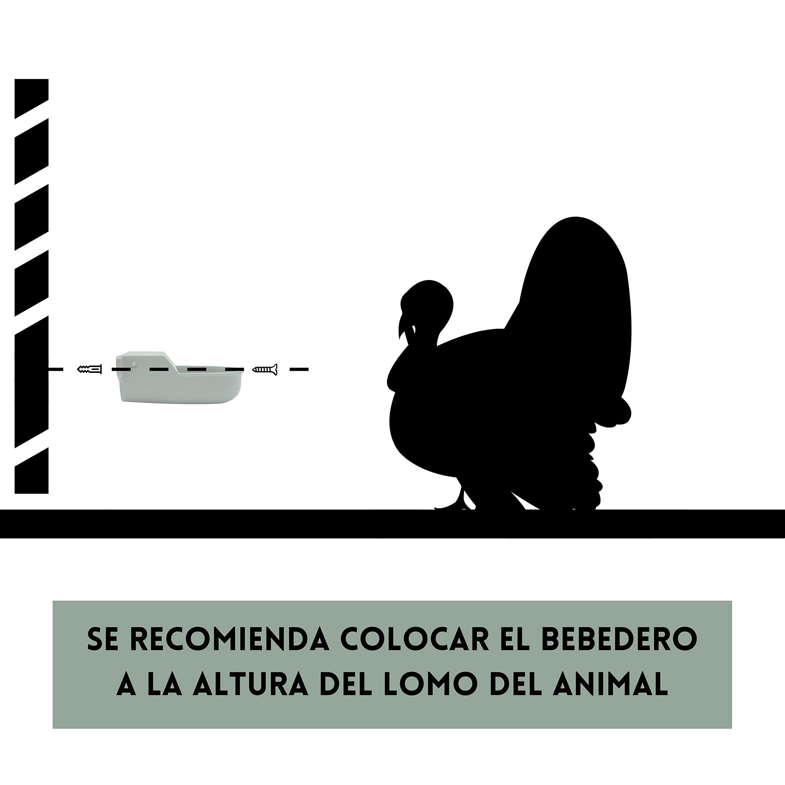 Bebedero automático de plástico para gallinas, Perros, Gatos, y Otros Animales. (GBAP1) (1)