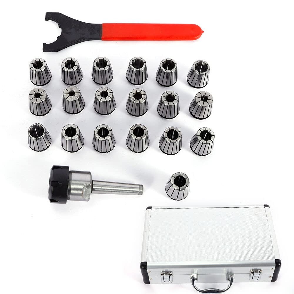 Prazision MK2 MT2 ER32 M10 Lot de 21 pinces de serrage dédiées CNC avec étui pour fraiseuse
