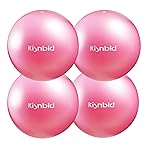 kisnbld Small Exercise Ball, 9 Inch Mini Pilates Ball, Anti Burst and Slip Resistant Mini Yoga Ball for Stability, Fitness, Physical Therapy & Stretching Workout at Home Gym & Office(4 Mistyrose)