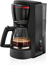Bosch MyMoment TKA2M113 Filter Coffee Machine, Glass Jug 1.25 L, for 10-15 Cups, 40 Minute Warming Function, Drip Stop, Sw…