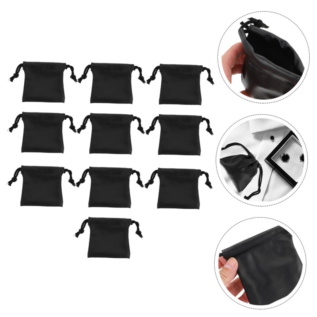 minkissy 2 Sätze Wasserdichte Pu Bags Für Schmuckaufbewahrungstaschen Mit Kordelzug Aufbewahrungslösung Für Reisen Zuhause Schützt Wasser Kratzern 10 Stück * 2