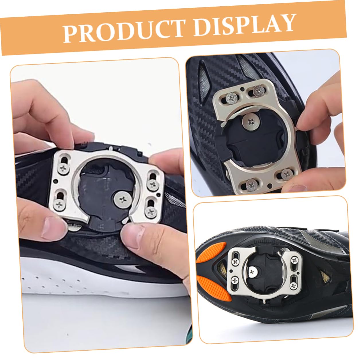 SUPVOX 2pezzi Tacchette Per Bicicletta Da Strada Copritacchette Per Scarpe Da Ciclismo Accessori Per Bicicletta Blocca Pedale Piastra Per Tacchette Adattatore Per Pedali Uso Su Strada e m