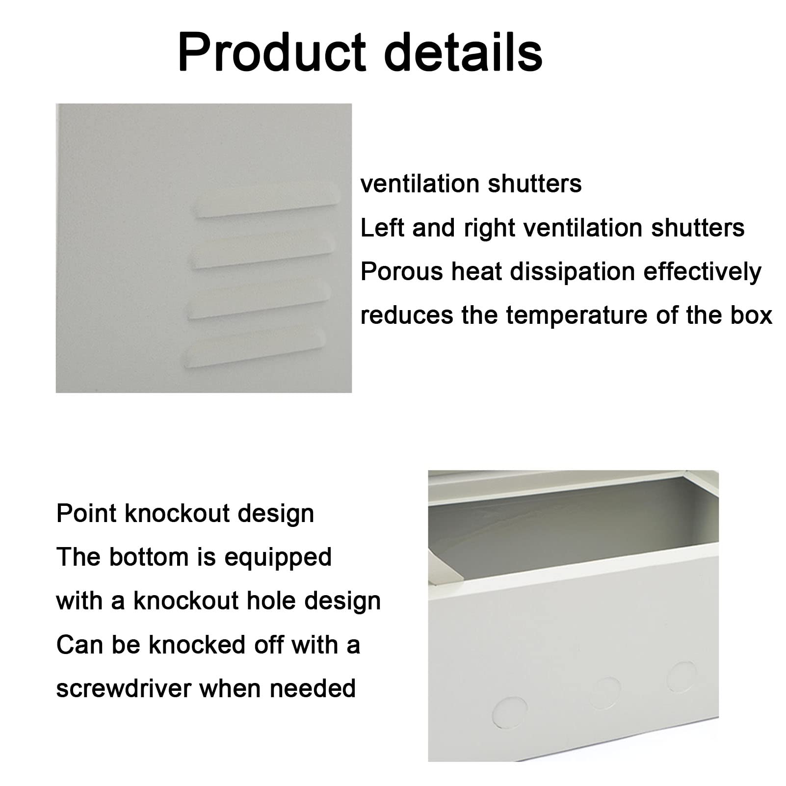 Scatola di derivazione elettrica a parete Scatola fotovoltaica, scatola di protezione di distribuzione in acciaio impermeabile IP67, sistema di scatole per progetti interni/esterni Custodia antipolv