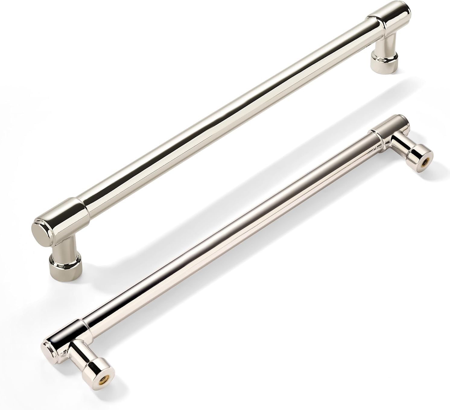 AMZ - 8 Polished Nickel Cabinet Pulls CTC 8 in (203 mm) 10 Pack