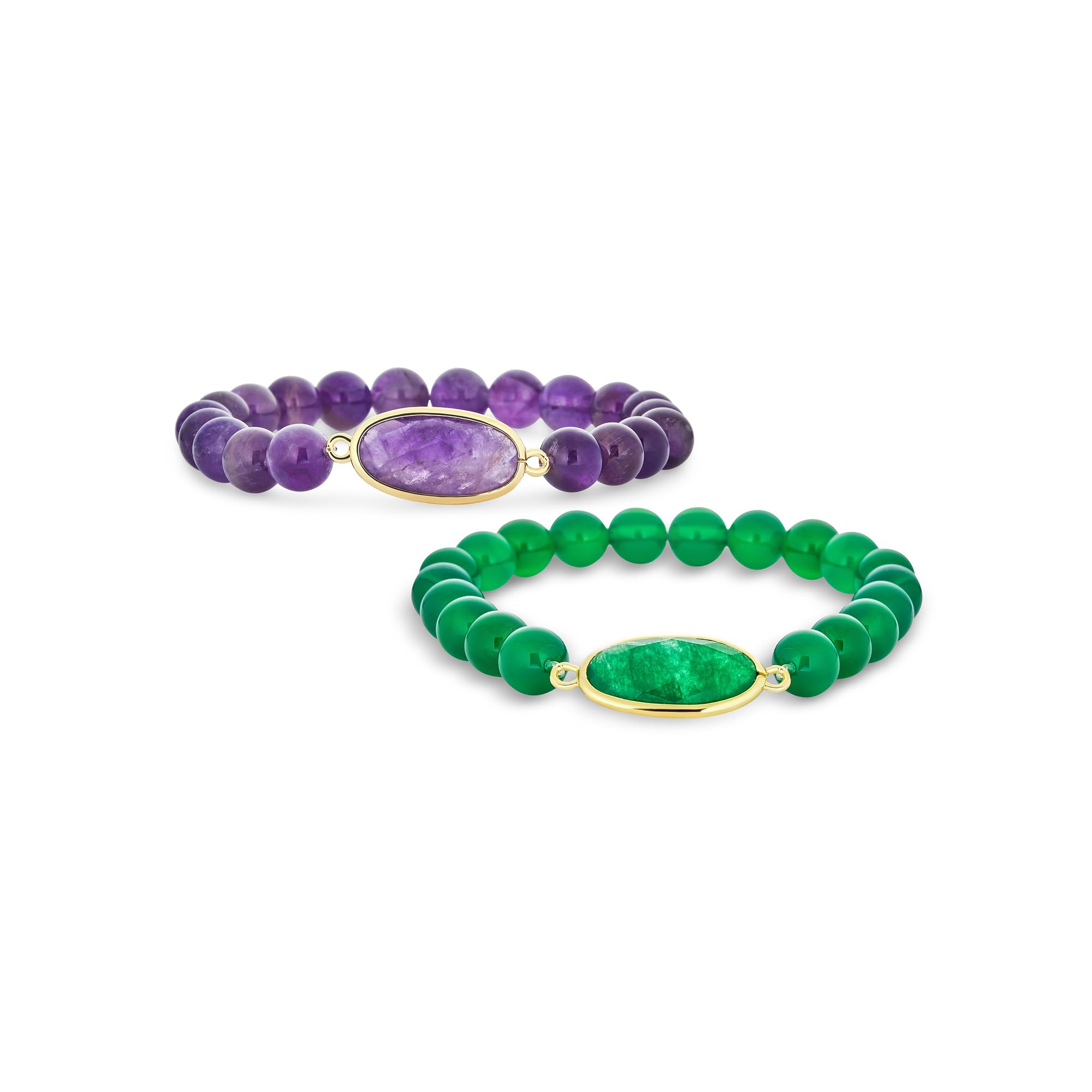 Bracelet grand lapis bleu et pierres gemmes de qualité facettée
