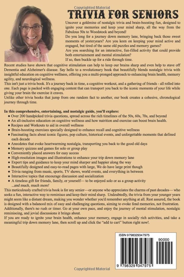 Vista 2 de Trivia For Seniors Keep Your Mind and Body Active With Healthy Nutritional Recipes and a 7-Day Exercise Plan Enjoy over 200 Games and Activities to