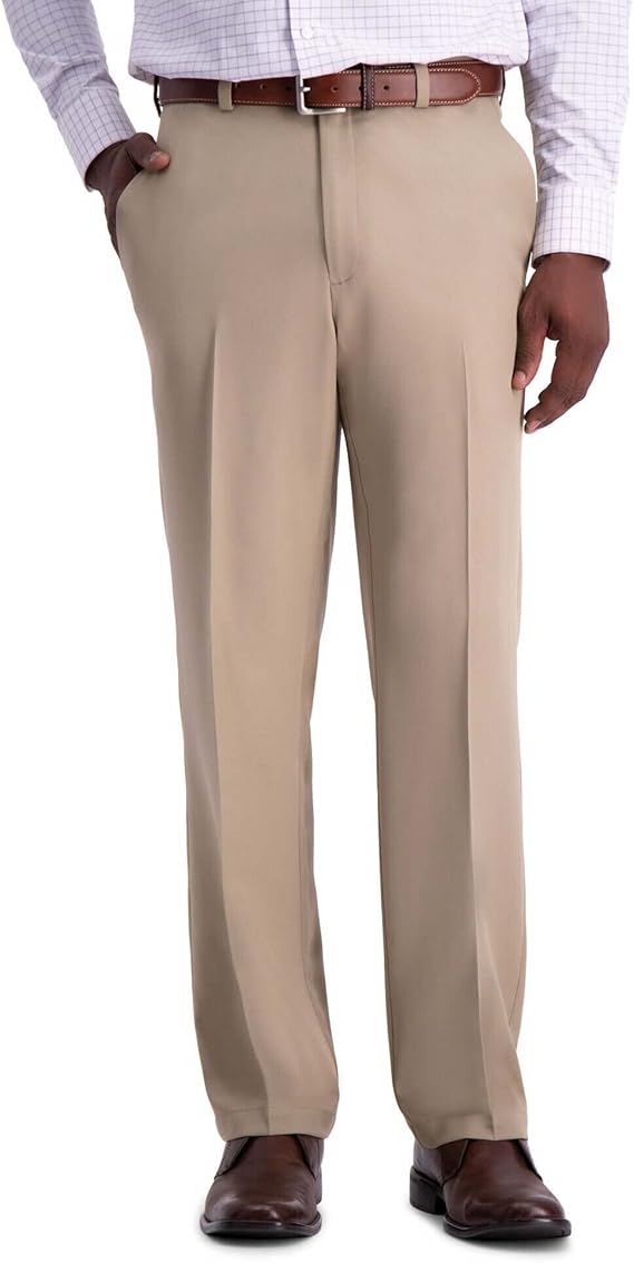 Haggar men's Cool 18 pro classic fit flat front pant- regular and big & tall sizes