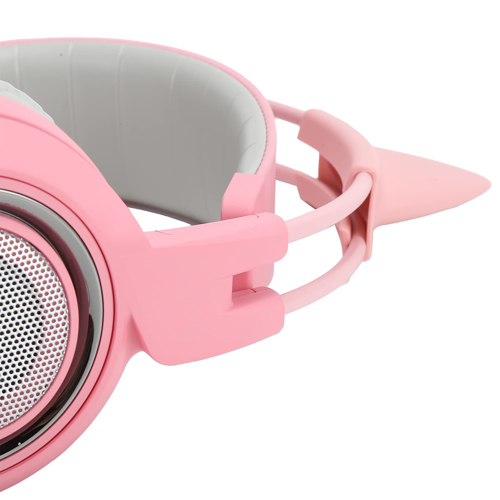 SIXRUN USB Zestaw Słuchawkowy do Gier z Mikrofonem, Różowe LED (PINK)