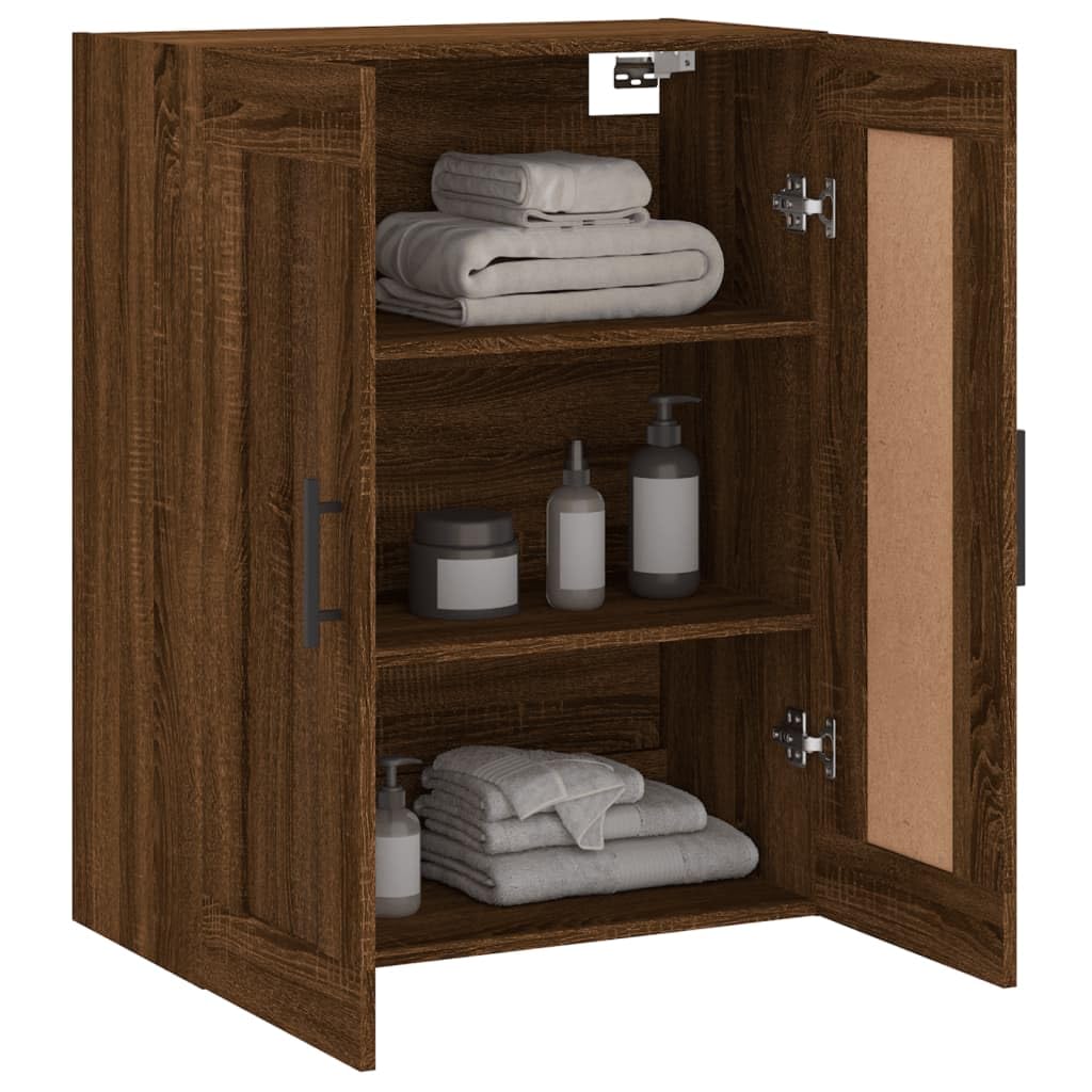 Credenza versatile da parete, 69,5 x 34 x 90 cm, materiale in legno per cucina, soggiorno, soggiorno