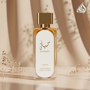 Lattafa Hayaati Gold Elixir Eau De Parfum Spray for Unisex، 3.4 Ounce