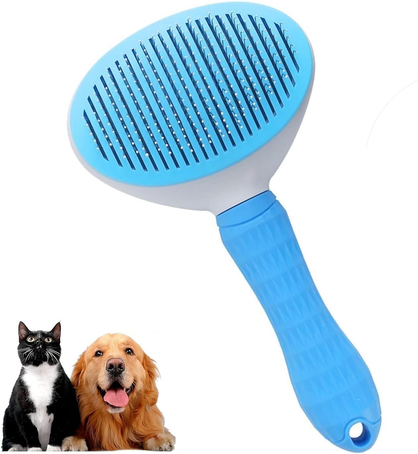 PSK PET MART Pet Grooming Self Cleaning Slicker Brush Shedding Brush for Dogs and Cats - Easy to Remove Loose Undercoat, Pet Massaging Tool Suitable (slicker brush Model Model 1)