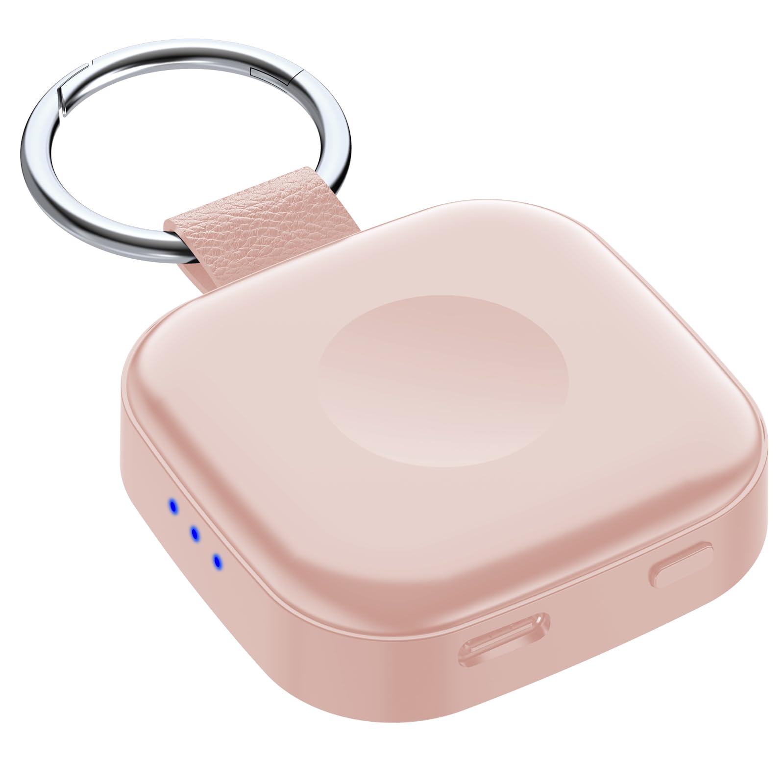 Temdan Portable Wireless Charger for Apple Watch Magnetic iwatch Charger 1200mah Power Bank Camping Travel Essentials Watch Charger for Series 10/9/8/7/6/Se/5/4/3/2/1/Ultra/Ultra 2-Pink